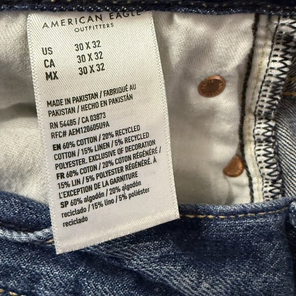 American Eagle Loose Fit Men's Jeans Tagged Size 30x32 -  Measures 32" x 30.5" - Picture 7 of 7
